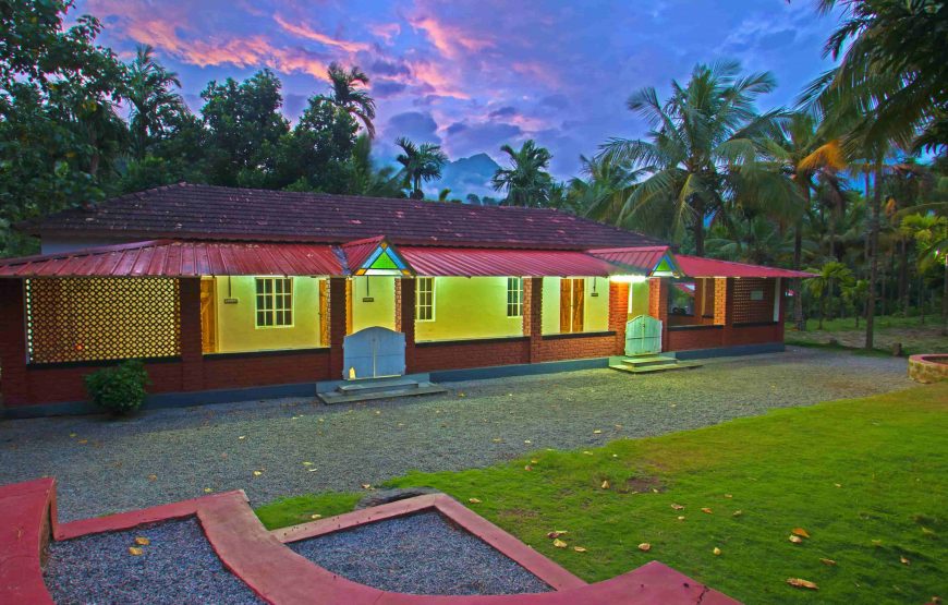 front view of attapadi stay in evening