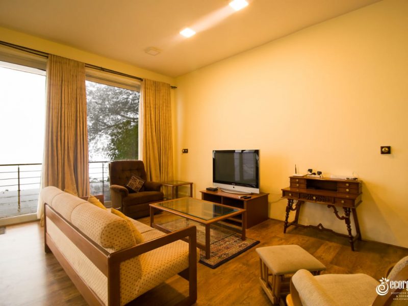 fully furnished living hall of the bungalow by the lake kodaikanal