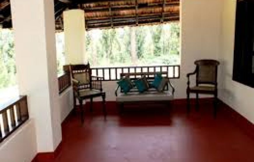 outside corridor of coorg bungalow stay