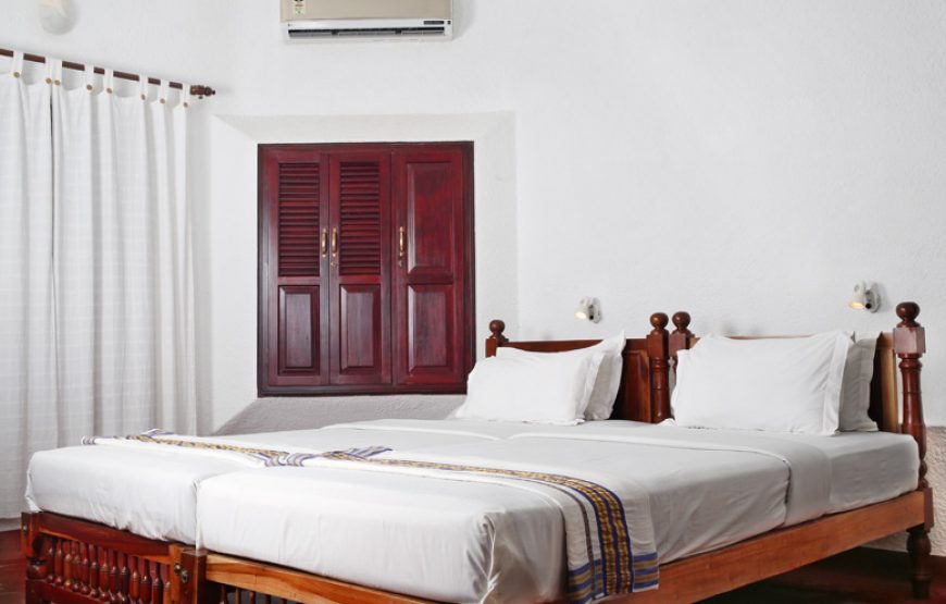 Air conditioned bedroom of backwater stay in alleppey