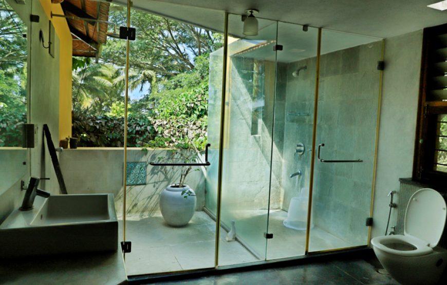 Stylish bathroom accessories & designs in courtyard Bangalore